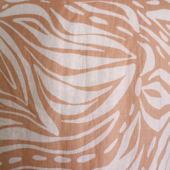 Rachel Zoe Linen Blend Tunic Dress Cover-Up Size M Beige White Tassel Hem Beach - Picture 7 of 14